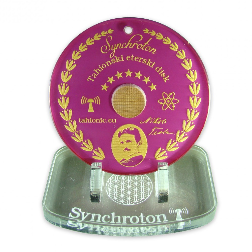 tahionski eterski disk v stojalu - SINHROTON tehnologija Univerzalni Vbracijski zapis